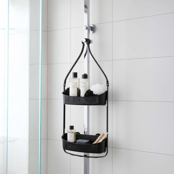 Raft pentru baie negru mat de agățat din plastic Vesper – douceur d'intérieur-image-1