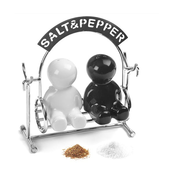 Solniță și piperniță cu suport Salt & Pepper – Balvi