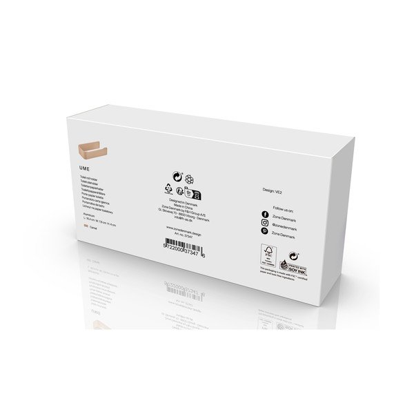 Suport pentru hârtie igienică bej de montat pe perete din metal Ume – Zone-image-4