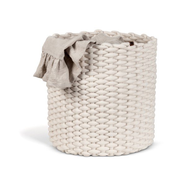 Coș de depozitare din material textil ø 40x40 cm Peach Skin Round XL – Bigso-image-4