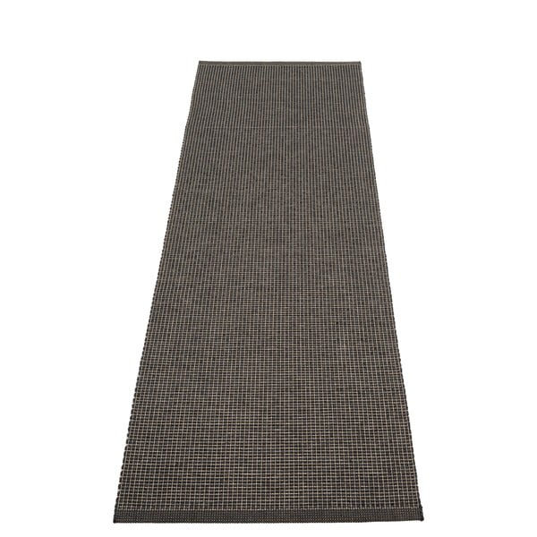 Covor tip traversă pentru interior și exterior gri antracit 70x240 cm Emm Black Linen – Pappelina