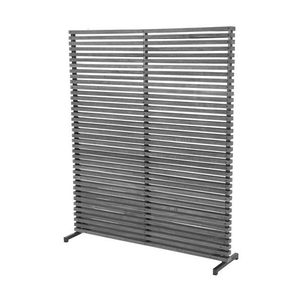 Paravan pentru balcon gri/în culoare naturală din lemn/metal 153x185 cm - Hartman