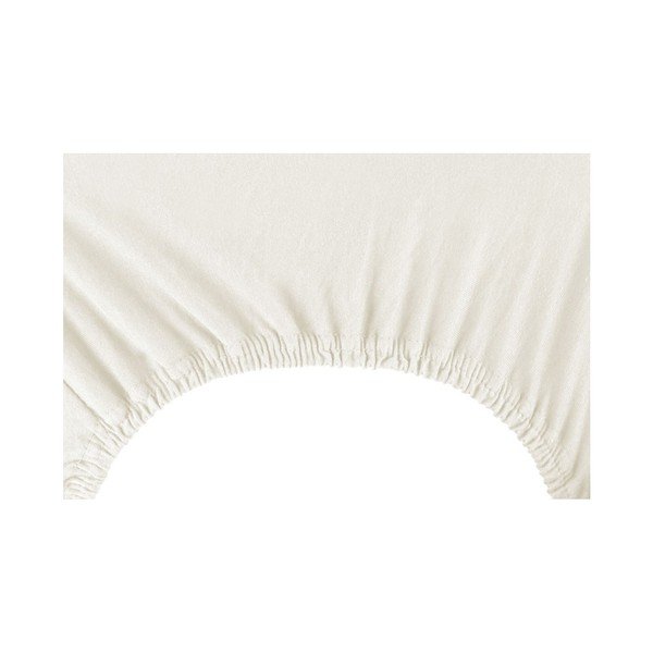 Cearșaf de pat cu elastic DecoKing Nephrite, 120-140 cm, crem-image-1