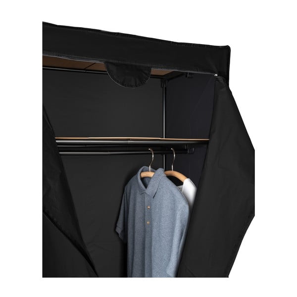 Dulap textil Wenko, 160 x 50 x 75 cm, negru-image-3
