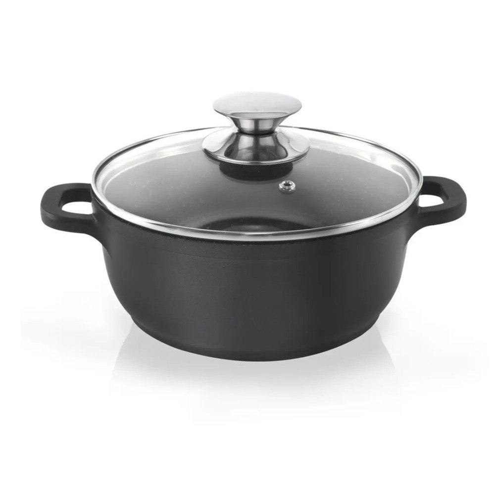 Oale Oală din aluminiu neaderent cu capac din sticlă Orion Grande, ⌀ 20 cm