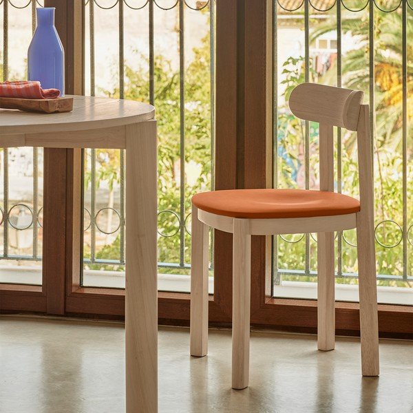 Scaun de dining în culoare naturală cu aspect de lemn de frasin Nara – Teulat-image-1