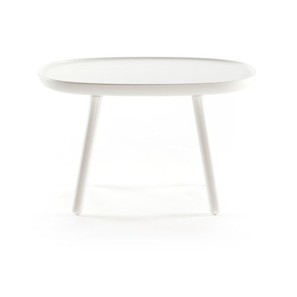 Măsuță auxiliară din lemn masiv EMKO Naïve, 61 x 41 cm, alb-image-1