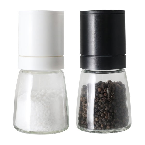 Set râșniță pentru sare și piper Vialli Design Black&White-image-1