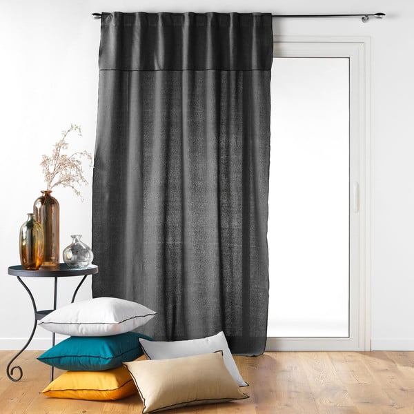 Draperie gri antracit 140x240 cm Mistraline – douceur d'intérieur-image-3
