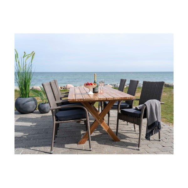 Masă din lemn de tec reciclat House Nordic Murcia, lungime 200 cm-image-4