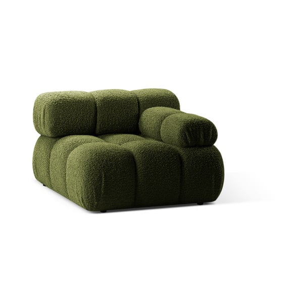 Modul pentru canapea modulară verde cu tapițerie din țesătură bouclé (cu colț pe partea dreaptă) Bellis – Micadoni Home-image-3