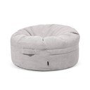 Fotoliu bean bag gri deschis cu tapițerie din catifea reiată Roll 105 – SLOWDOWN