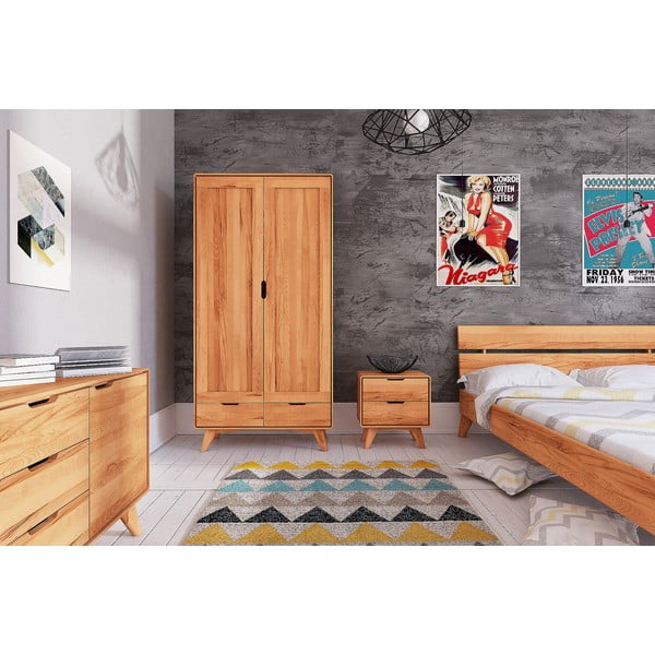 Dulap din lemn de fag 90x180 cm Greg - The Beds-image-4