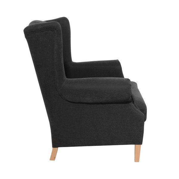 Fotoliu Max Winzer Harvey Velor, negru-image-1
