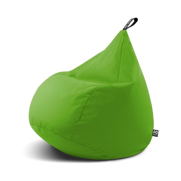 Fotoliu puf pentru copii verde Drop M – So Soft?
