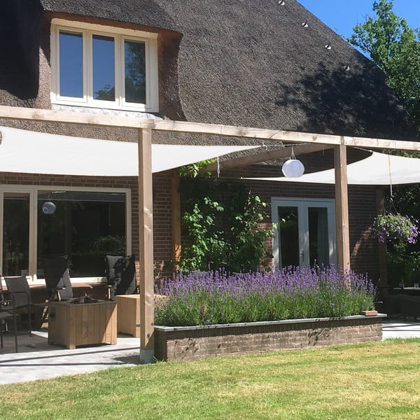 Copertină parasolar pătrată Livin' Outdoor Como, 3,6 x 3,6 m, bej-image-1