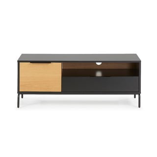 Masă TV Kave Home SAVOI, 120 x 50 cm, maro-negru
