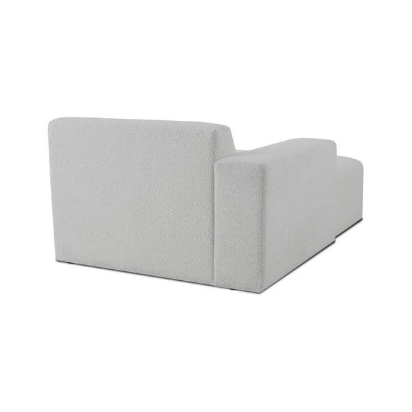 Modul pentru canapea alb cu tapițerie din stofă bouclé (cu colț pe partea stângă ) Roxy – Scandic-image-3