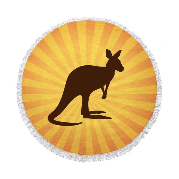 Prosop de plajă rotund Australia Kangaroo, Ø 150 cm
