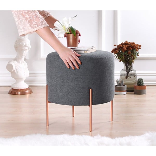 Taburet gri închis Copper – Artie-image-2