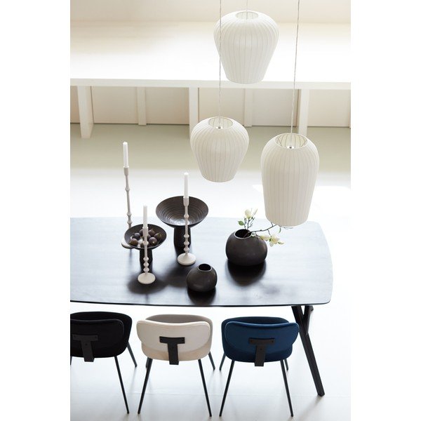 Masă de dining neagră cu blat din lemn de acacia 100x220 cm Quenza – Light & Living-image-4