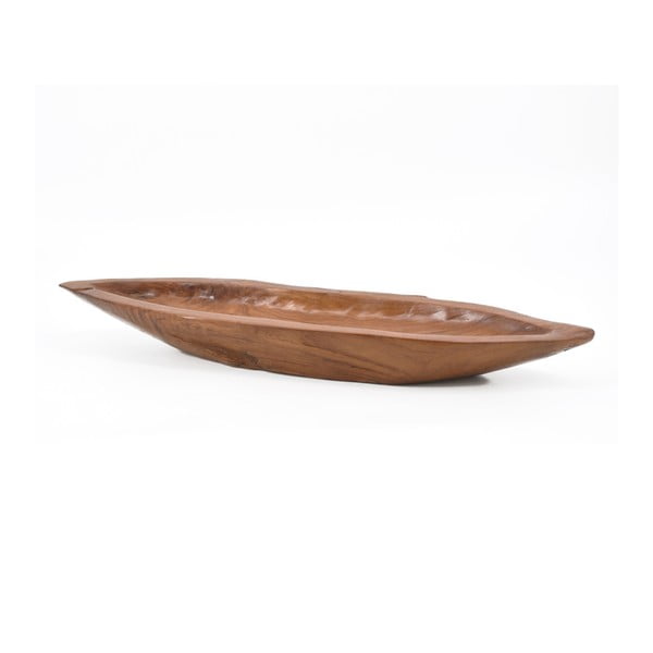 Tavă din lemn de tec Moycor Boat, lungime 50 cm