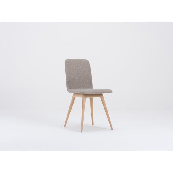 Scaun cu picioare din lemn de stejar Gazzda Ena, bej-image-1