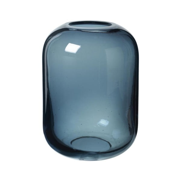 Vază din sticlă Blomus Bright, înălțime 21,5 cm, albastru