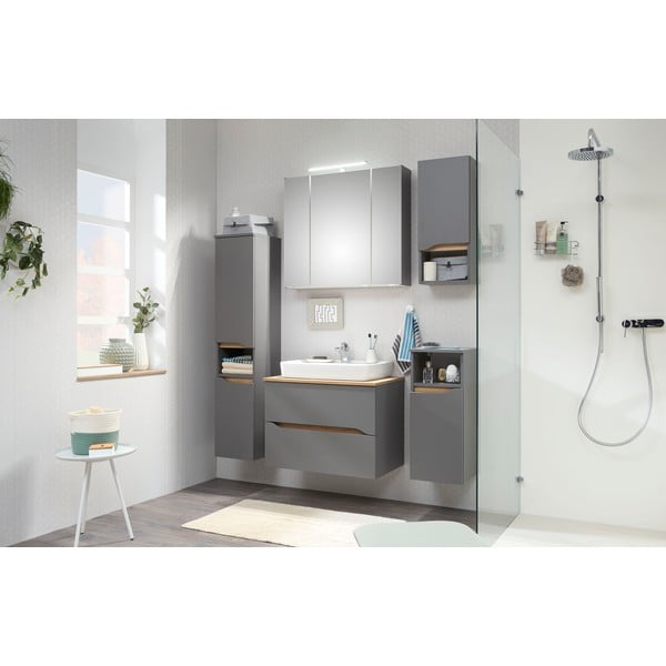 Dulap de baie  gri 30x72 cm Set 357 - Pelipal-image-1