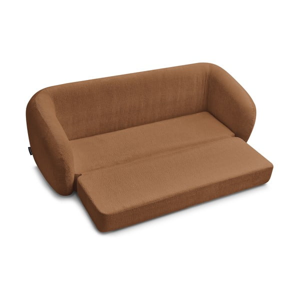 Canapea cărămizie extensibilă cu tapițerie din chenille 228 cm Neyo – Bobochic Paris-image-4