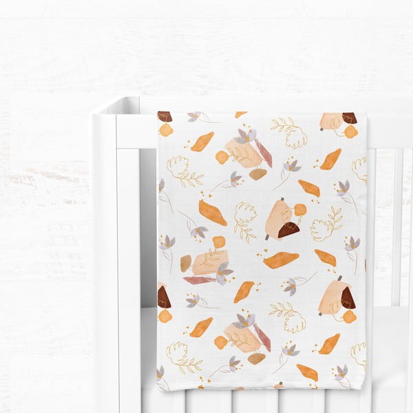 Pătură pentru copii albă din muselină 75x100 cm Boho – Mijolnir-image-3