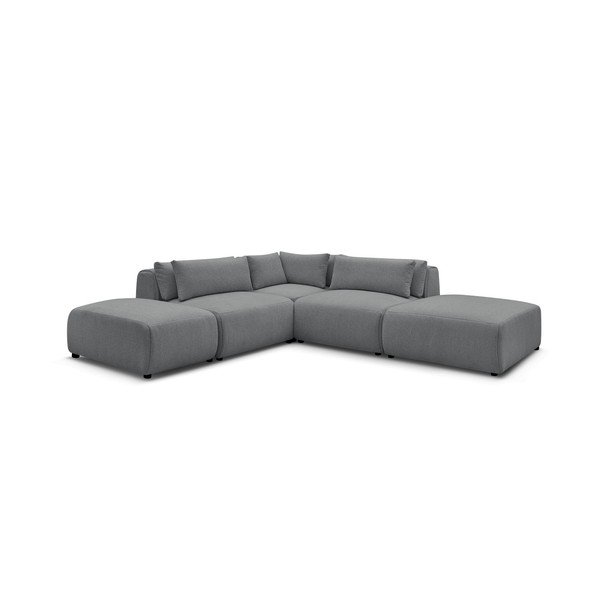 Colțar modular gri închis reglabil Jana – Bobochic Paris