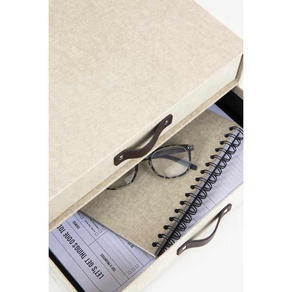 Cutie cu 2 sertare Bigso Box of Sweden Birger, bej-image-2