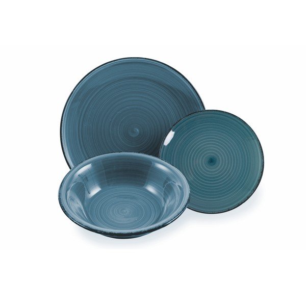Set 18 farfurii din gresie ceramică VDE Tivoli 1996 Ocean, albastru-image-4