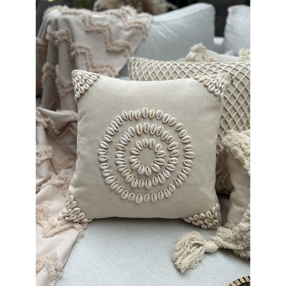 Față de pernă din bumbac 43x43 cm Seashells – Mioli Decor