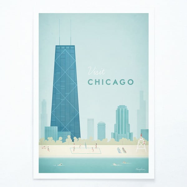 Poster Travelposter Chicago, A3