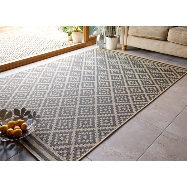 Covor de exterior gri/bej 200x200 cm Moretti - Flair Rugs-image-1