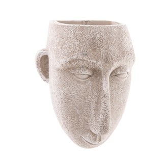 Ghiveci din beton pentru perete Dakls Portrait, înălțime 18,5 cm, gri