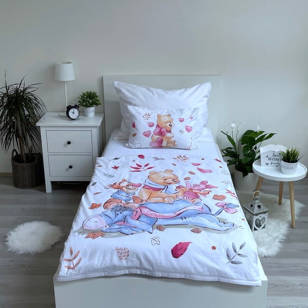 Lenjerie de pat pentru copii din bumbac pentru pătuț 100x135 cm Winnie the Pooh – Jerry Fabrics-image-1