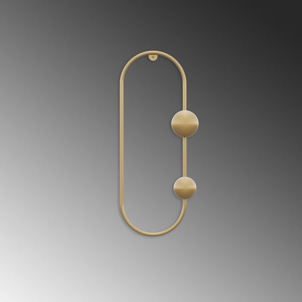 Cuier de perete auriu din metal Dama – Kalune Design-image-4