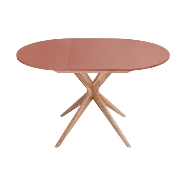 Masă de dining rotundă extensibilă cu blat suplimentar ø 90 cm Jubi – Ragaba-image-1