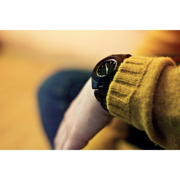 Ceas de lemn pentru damă Odyssey Black-image-4