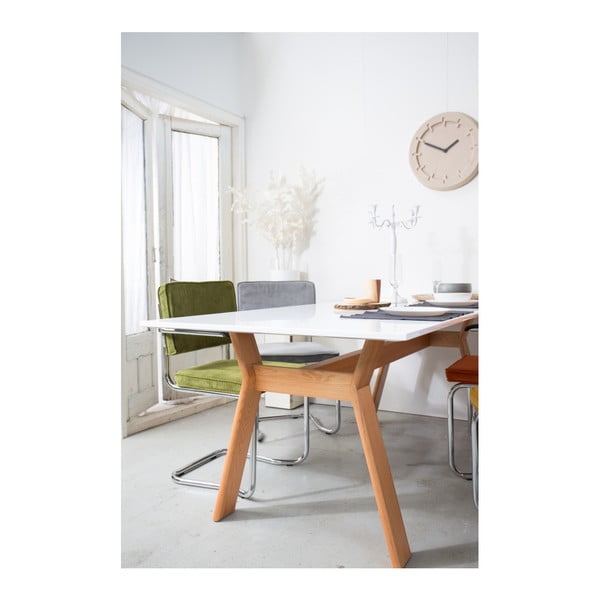 Scaune de dining negre cu cotiere/balansoar 2 buc. tapițate – Zuiver-image-1