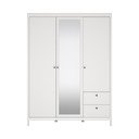 Șifonier alb cu oglindă 150x199x58 cm Madrid – Tvilum