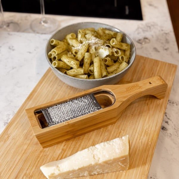 Răzătoare din bambus pentru parmezan Kitchen Craft Italia-image-1