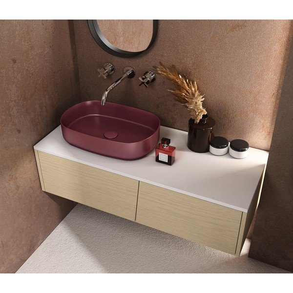 Chiuvetă din ceramică Sapho Infinity Oval, 55 x 36 cm, roșu-image-4