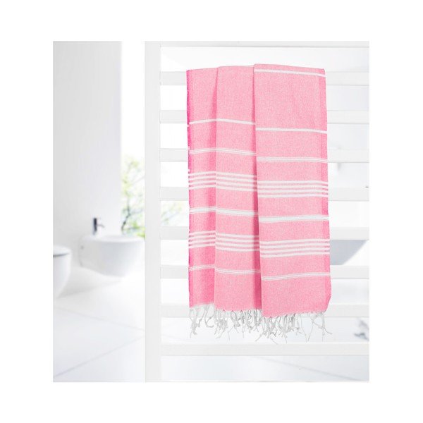 Prosop baie hammam Kate Louise Classic, 180 x 100 cm, roz-image-2