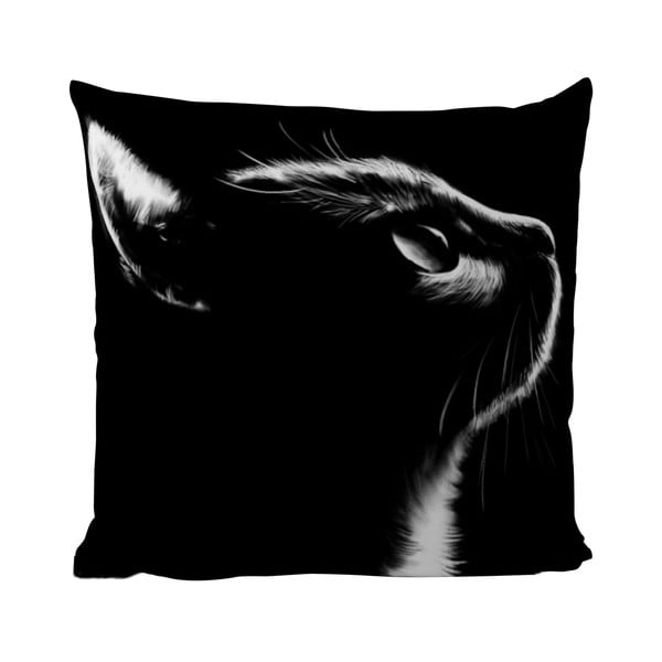 Pernă Black Shake Black Cat, 40x40 cm