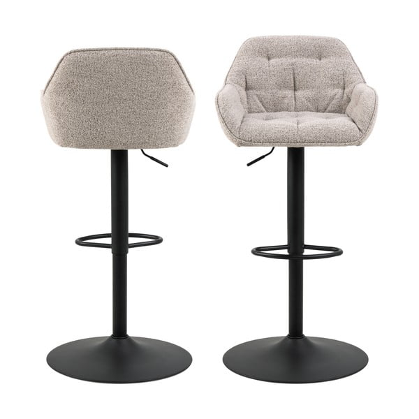 Scaune de bar gri-deschis rotative 2 buc. 109 cm Brooke – Actona-image-3