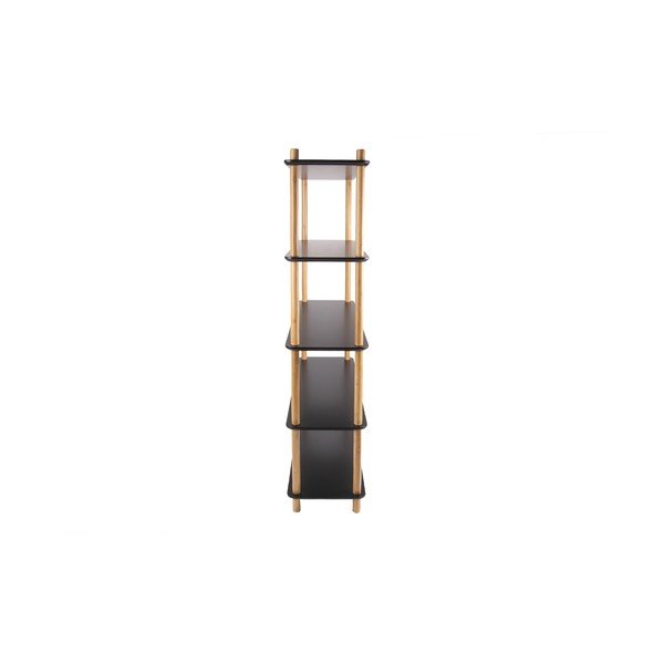 Etajeră cu picioare din bambus Leitmotiv Cabinet Simplicity, negru-image-3